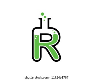 Letter R Lab Logo Template Design Vector, Emblem, Concept Design, Creative Symbol, Icon
