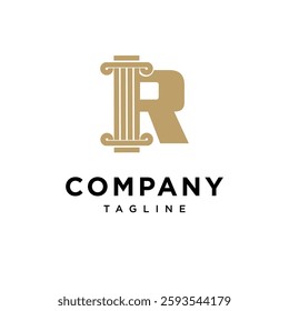 Letter R Law Logo Icon Vector