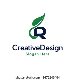 Letter R Leaf Naturally Creative Business Logo