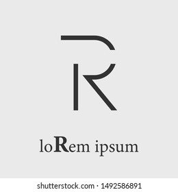 Letter R line logo design. Universal elegant vector sign design. Graphic alphabet symbol for corporate business identity. Letter R logo isolated, pencils logo