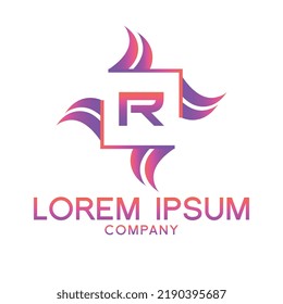 Letter R Line Logo Designcreative Minimal Stock Vector (Royalty Free ...