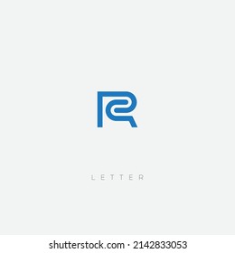 letter R line logo icon template 