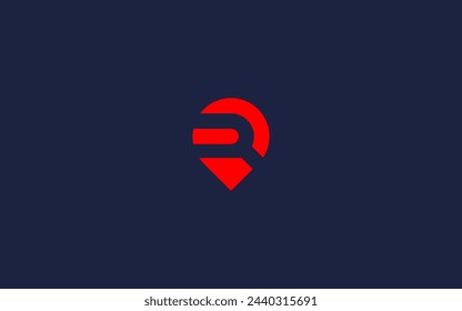 letter r with location logo icon design vector design template inspiration