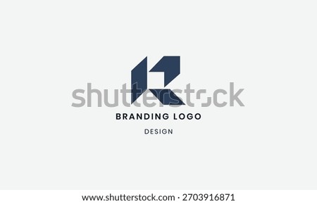 Letter R logo abstract creative design template elements vector