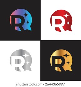 Letter R logo, R logo, AI logo set, modern and minimal design, tech-inspired, colorful icons and symbols, suitable for artificial intelligence, innovation, branding, startups, and digital identity.