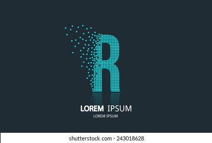 Letter R logo. Alphabet logotype vector design.