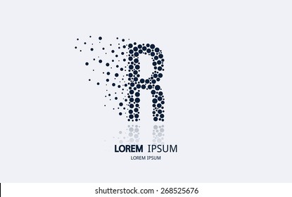 Letter R logo. Alphabet logotype vector design.