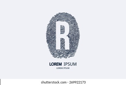 Letter R logo. Alphabet logotype vector design.