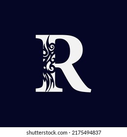 Letter R logo. Alphabet sticker design, emblem for business, company, shops, hotels, vector illustrator