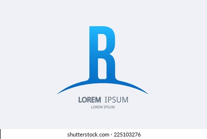 Letter R logo. Alphabet vector logotype design.