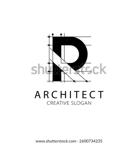 Letter R logo architecture for construction company. property template vector illustration for your brand.