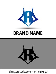 Letter R logo. Business logo vector illustration
