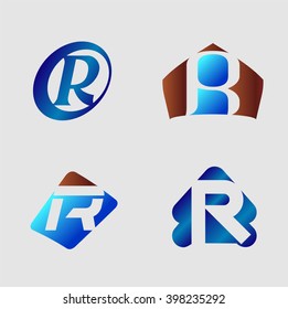 Letter R logo. Business logo vector illustration
