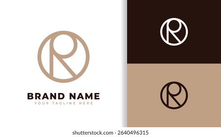 LETTER R LOGO WITH CIRCLE