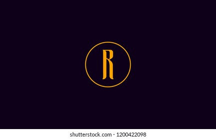 LETTER R LOGO WITH CIRCLE FRAME FOR LOGO DESIGN OR ILLUSTRATION USE