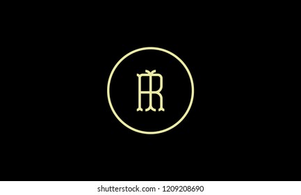 LETTER I AND R LOGO WITH CIRCLE FRAME FOR LOGO DESIGN OR ILLUSTRATION USE