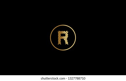 LETTER R LOGO WITH CIRCLE FRAME FOR LOGO DESIGN OR ILLUSTRATION USE