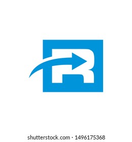 letter R logo combination with arrows