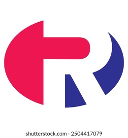 THE LETTER R LOGO COMBINATION OF BLUE AND RED CAN BE USED AS A COMPANY OR PRODUCT LOGO