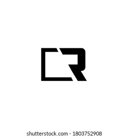 letter R logo combined with a square shape. modern design