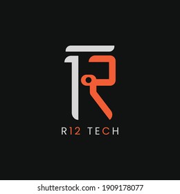 letter R logo concept design, with orange and silver color, vector eps 10