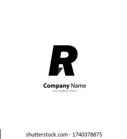 letter R logo concept on white backgrund