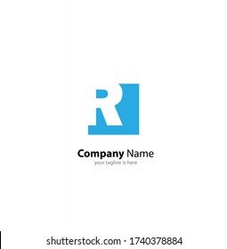 letter R logo concept on white backgrund
