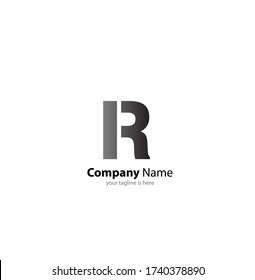 letter R logo concept on white backgrund