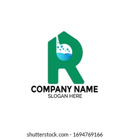Letter r logo concept simple and modern design vector