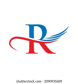 Letter R Logo Design Business Sign. Unique Logo Design R Letter, Creative And Minimalist Concept