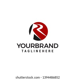 letter r logo design concept template vector