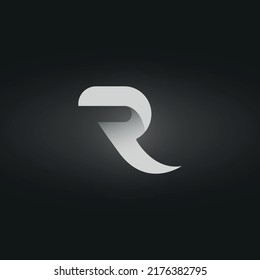 Diseño del logotipo de la carta R creativo moderno simple minimalista