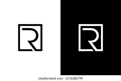 Letter R logo design creative modern simple minimalist