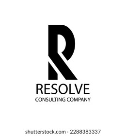 Diseño del logotipo de la letra R. Símbolo del logo de Creative R. Ilustración vectorial aislada en fondo blanco. Logotipo minimalista. Plantilla de logotipo tipográfico elegante. Plantilla de icono de símbolo R, identidad de corporación