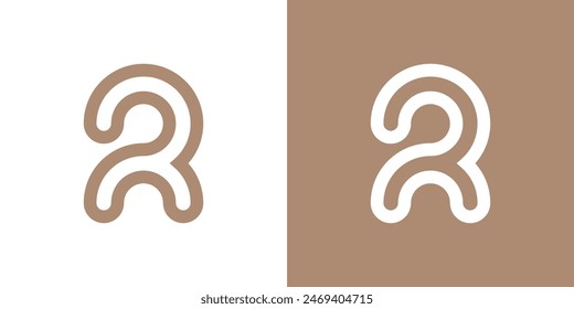 Letter R logo design with creative concept. Premium Vector