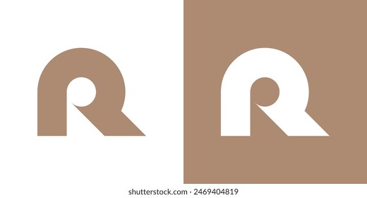 Letter R logo design with creative concept. Premium Vector