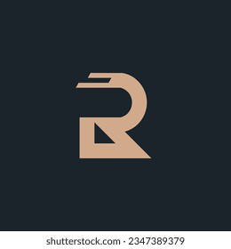 Letter R logo design element with modern creative concept