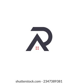 Letter R logo design element with modern creative concept