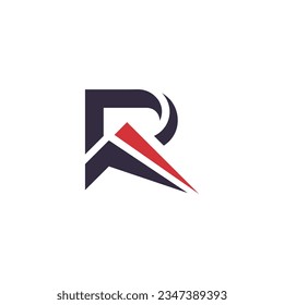 Logo-Design-Element Letter R mit modernem kreativem Konzept