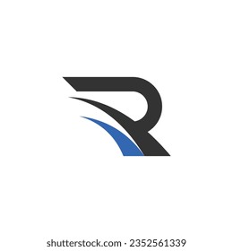 Letter R logo design element vector with modern concept