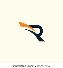 Elemento de diseño del logotipo de la letra R vector con concepto moderno