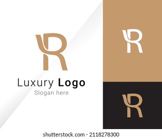 Letter R logo design, eps10 isolated