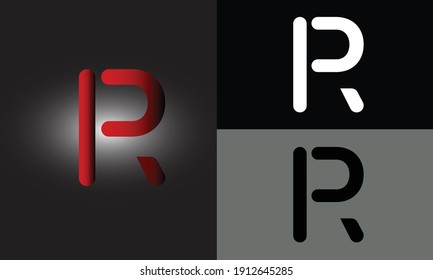 Gradiente de diseño del logotipo de la letra R símbolo de monograma mínimo creativo. Diseño universal elegante de señalización vectorial. Logotipo de negocio premium. Símbolo gráfico del alfabeto para la identidad empresarial