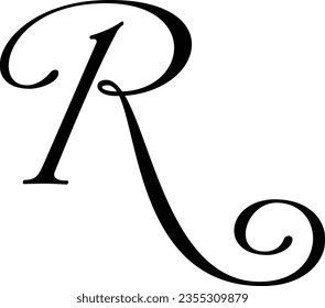 Letter R logo design icon