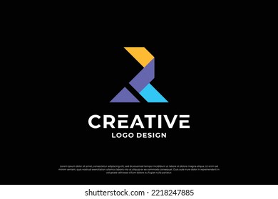 Letter R logo design idea for brand initial letters, symbol logo business.
