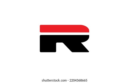 Letter R logo design. Initial letter R logo icon vector illustration.