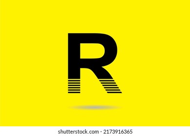 Letter R logo design in a luxurious and elegant style. suitable for business logo, company logo, product label, technology, etc. vector letter R. initial letter R . design