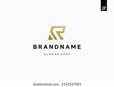 Diseño del logotipo de la letra R, diseño del logotipo de la monografía R minimalista moderno creativo 