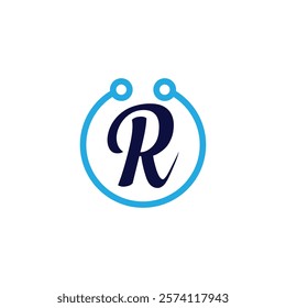 Letter R it logo design, Letter R Tech Logo Design, RR tech icon, technology logo, Vector logo template, icons for business technology