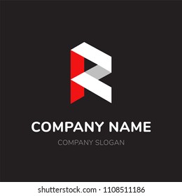 Letter R logo design template